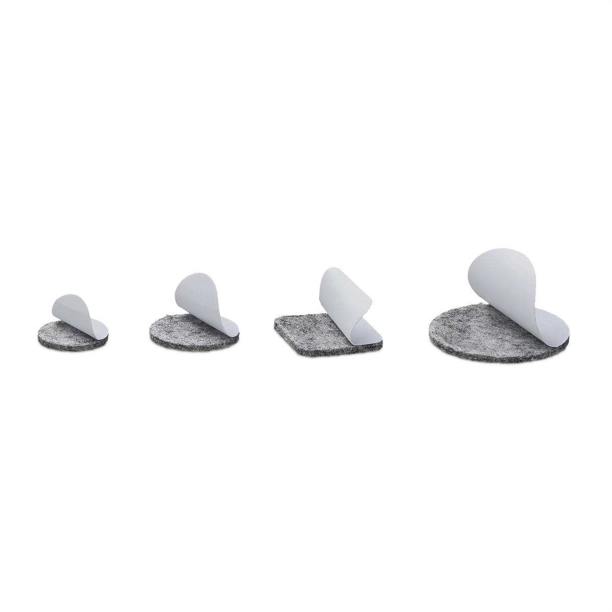 272XFILZGLEITER - Grau, Kunststoff/Textil (2.8/2.8cm) - Relaxdays