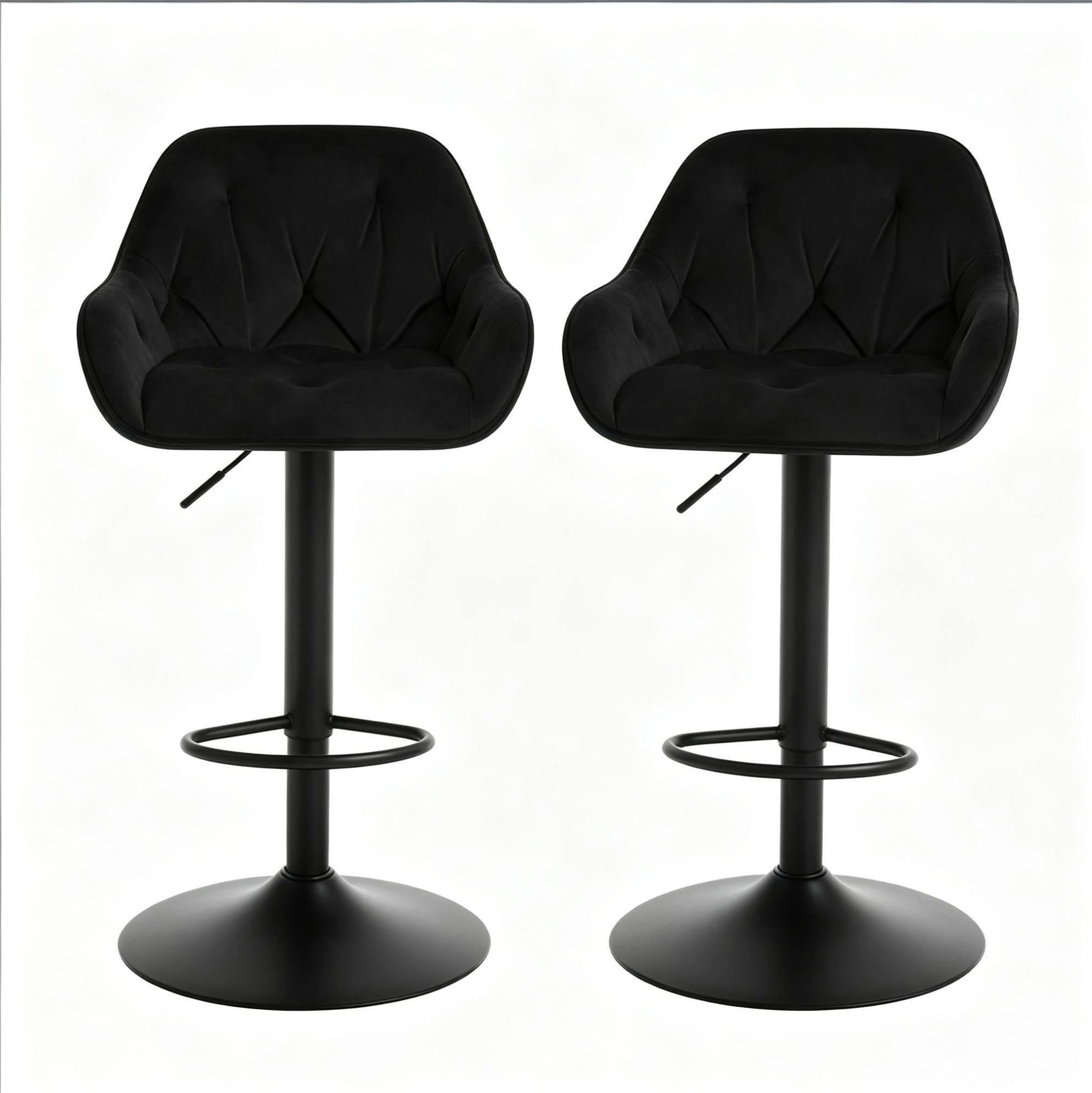 Mivray Barhocker Schwarz 37x108.5x37.5 cm