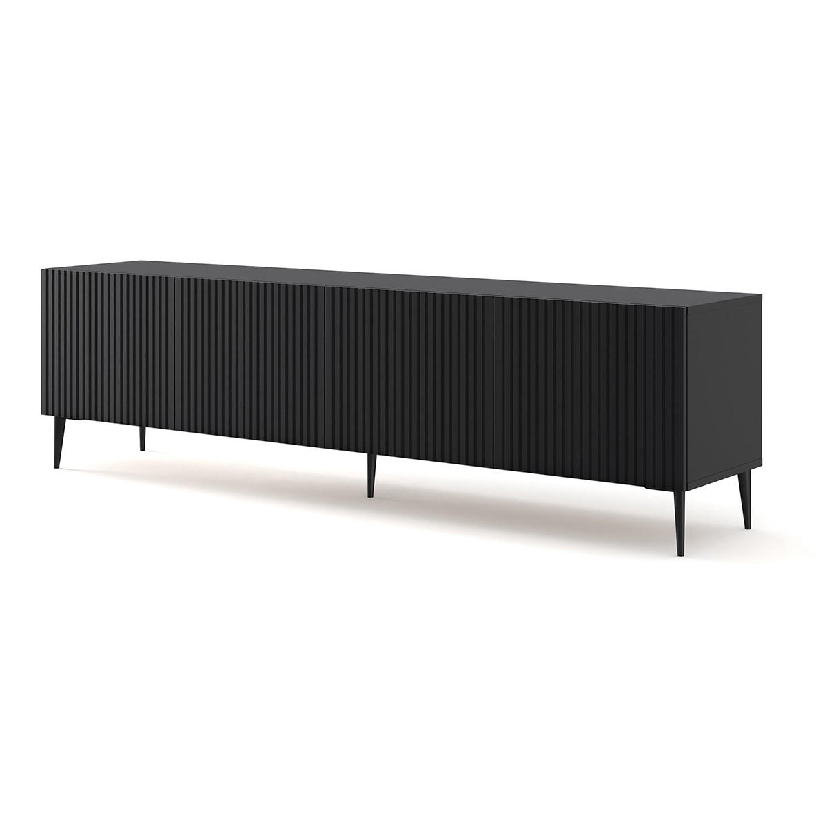 Petits-meubles TV-MÖBEL Schwarz 200cm × 42cm × 56cm