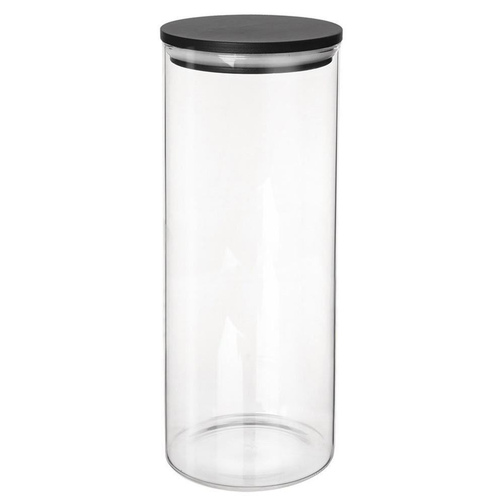 VORRATSGLAS Black-Design 1,2 l Transparent - Transparent, Glas (9/22/9cm) - Orion 