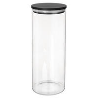 VORRATSGLAS Black-Design 1,2 l Transparent - Transparent, Glas (9/22/9cm) - Orion 
