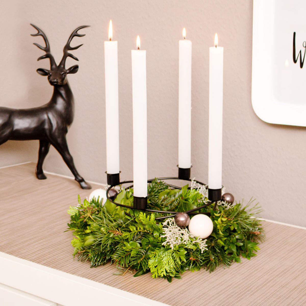 KERZENHALTER, schwarz, Metall - Schwarz, Metall (22/6.7/22cm) - bremermann