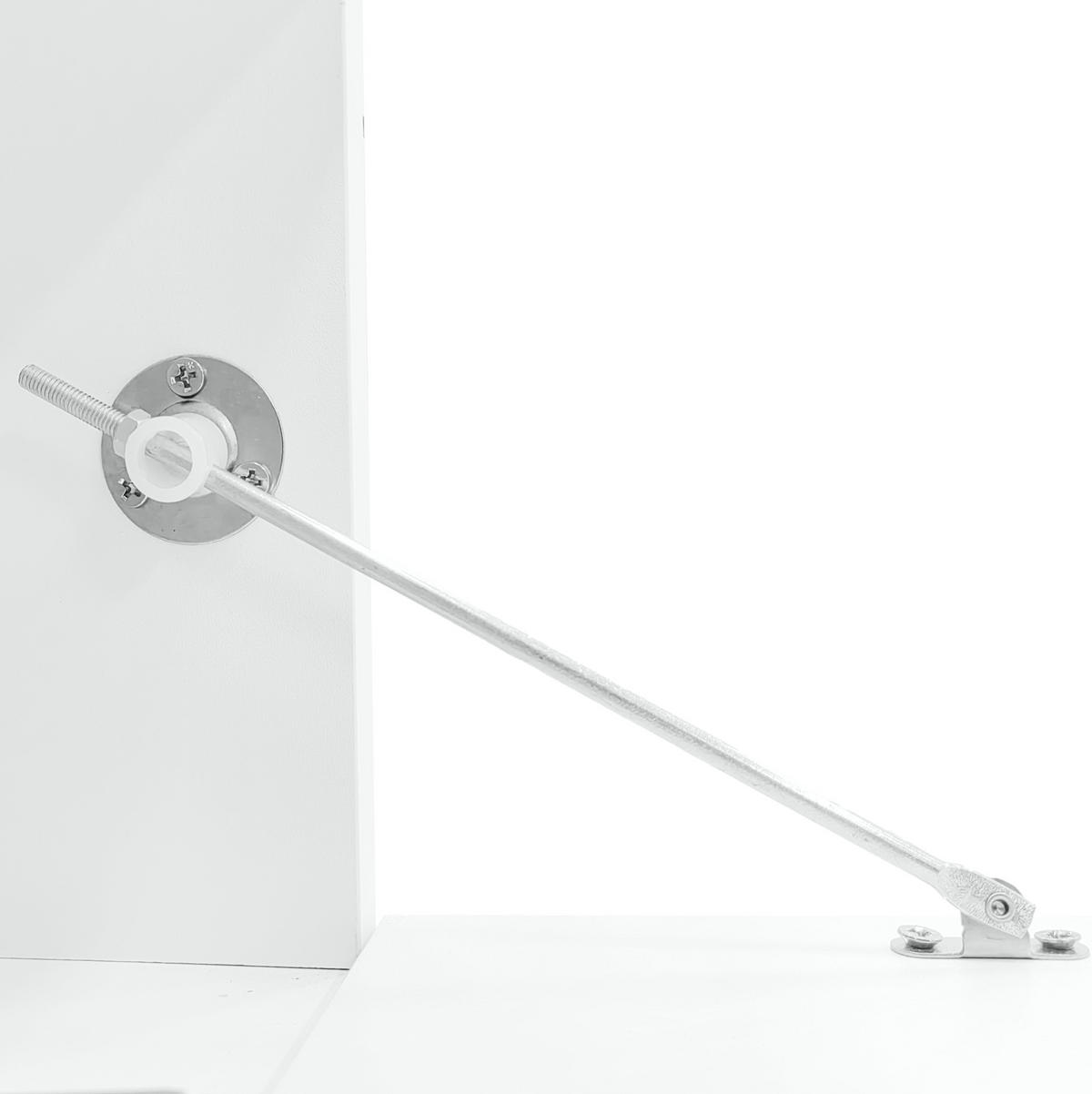 TV sestava 181/38/38 cm a 100/50/40,3 cm bílá z dřevotřísky s LED osvětlením - bílá, kompozitní dřevo (100/40/50cm) - OKWISH
