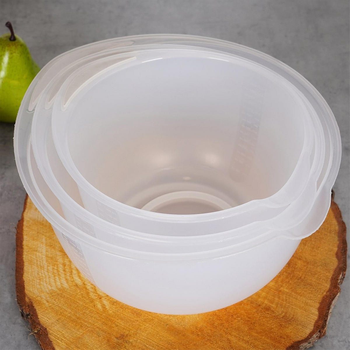KÜCHENRÜHRSCHÜSSEL Mehrfarbig 3 Stück - Transparent, Kunststoff (22/22/16cm) - Excellent Houseware