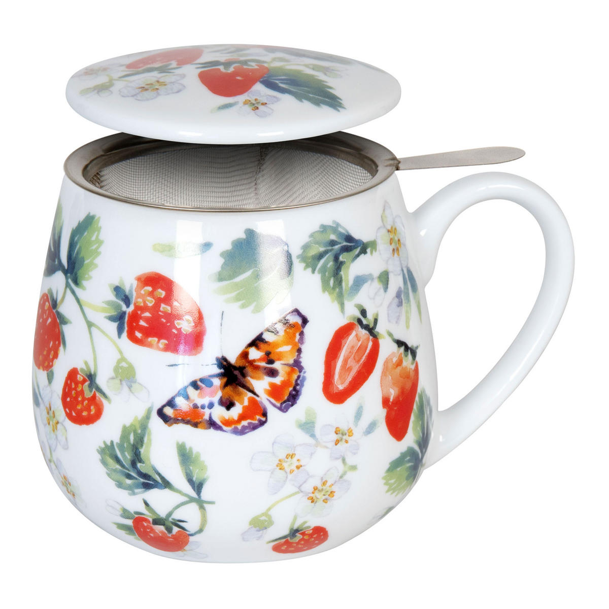 TEEBECHER Tea For You Fruity Tea Strawberry - Victoria Lowe - Naturfarben, Keramik (0.42L) - Könitz