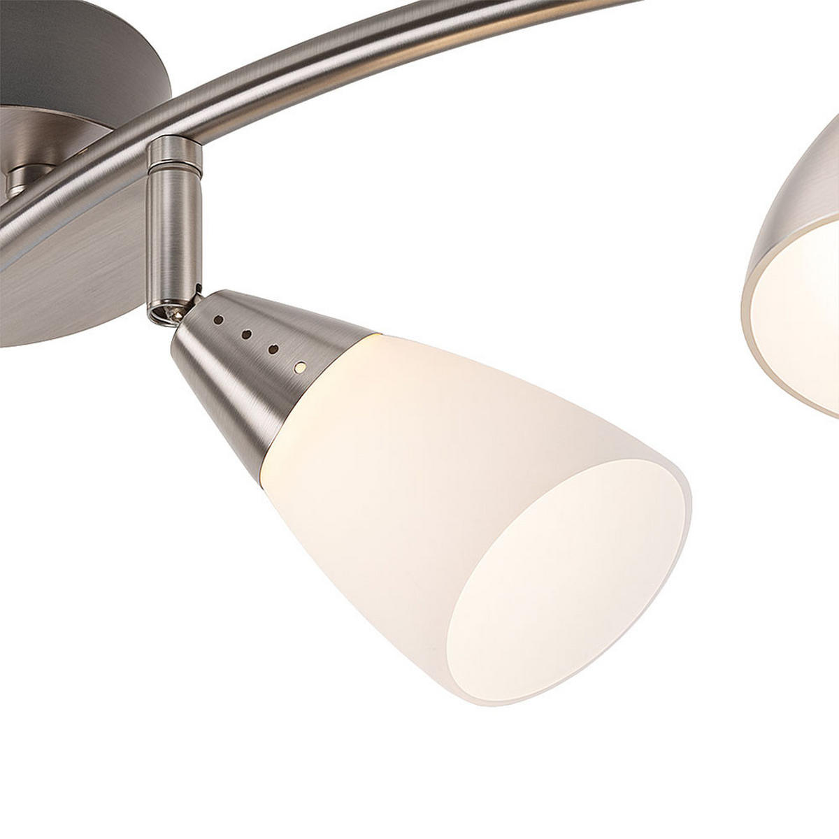 LED DECKENLEUCHTE Stahl Silber - Silberfarben, Glas (60/20/13cm) - Esto