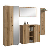 GARDEROBEN-SET STATION 4-tlg. (B/H/T: ca. 237/192/37 cm) in Evoke Oak Nachbildung/Evoke Oak Nachbildung - Eichefarben, Holzwerkstoff (237/192/37cm)