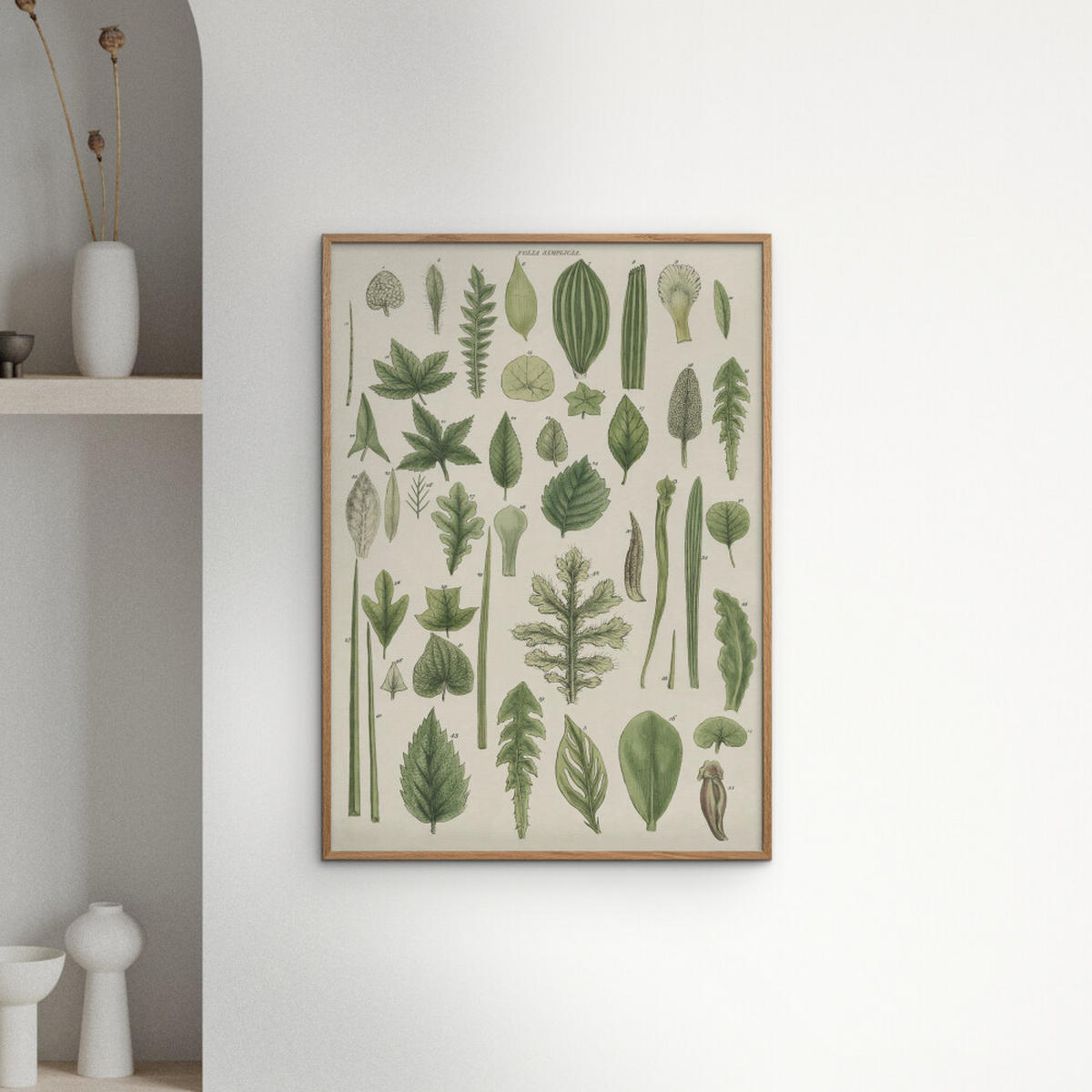 POSTER mit Rahmen Wild Apple - Assortment of Leaves II - Eichefarben/Grün, Holz/Papier (30/40cm) - Poster&Frame