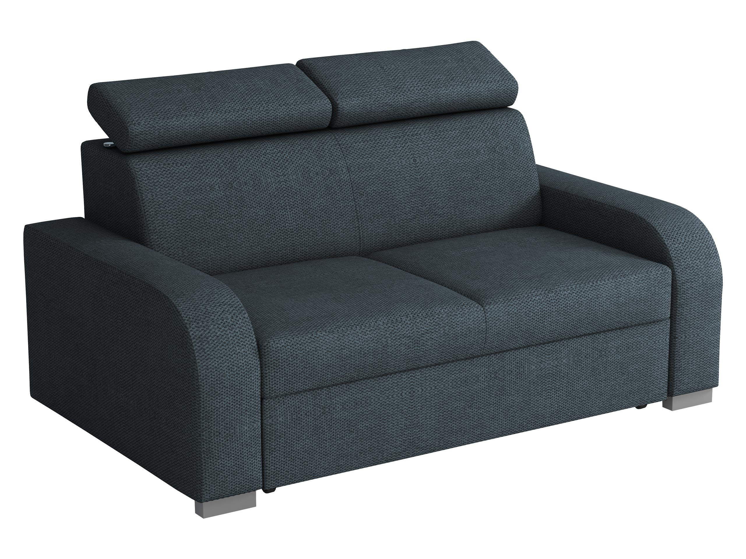 SOFA Oslo 2 - Silberfarben/Dunkelblau, Holz/Kunststoff (170/85/100cm) - MIRJAN24