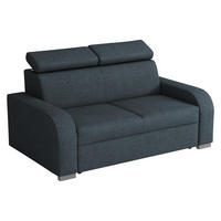 SOFA Oslo 2 - Silberfarben/Dunkelblau, Holz/Kunststoff (170/85/100cm) - MIRJAN24