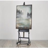 GEMÄLDE Heilender Wald Schattenfugenrahmen Grau 120x80 cm - Grau, Holz (120/80cm) - YS-art gallery