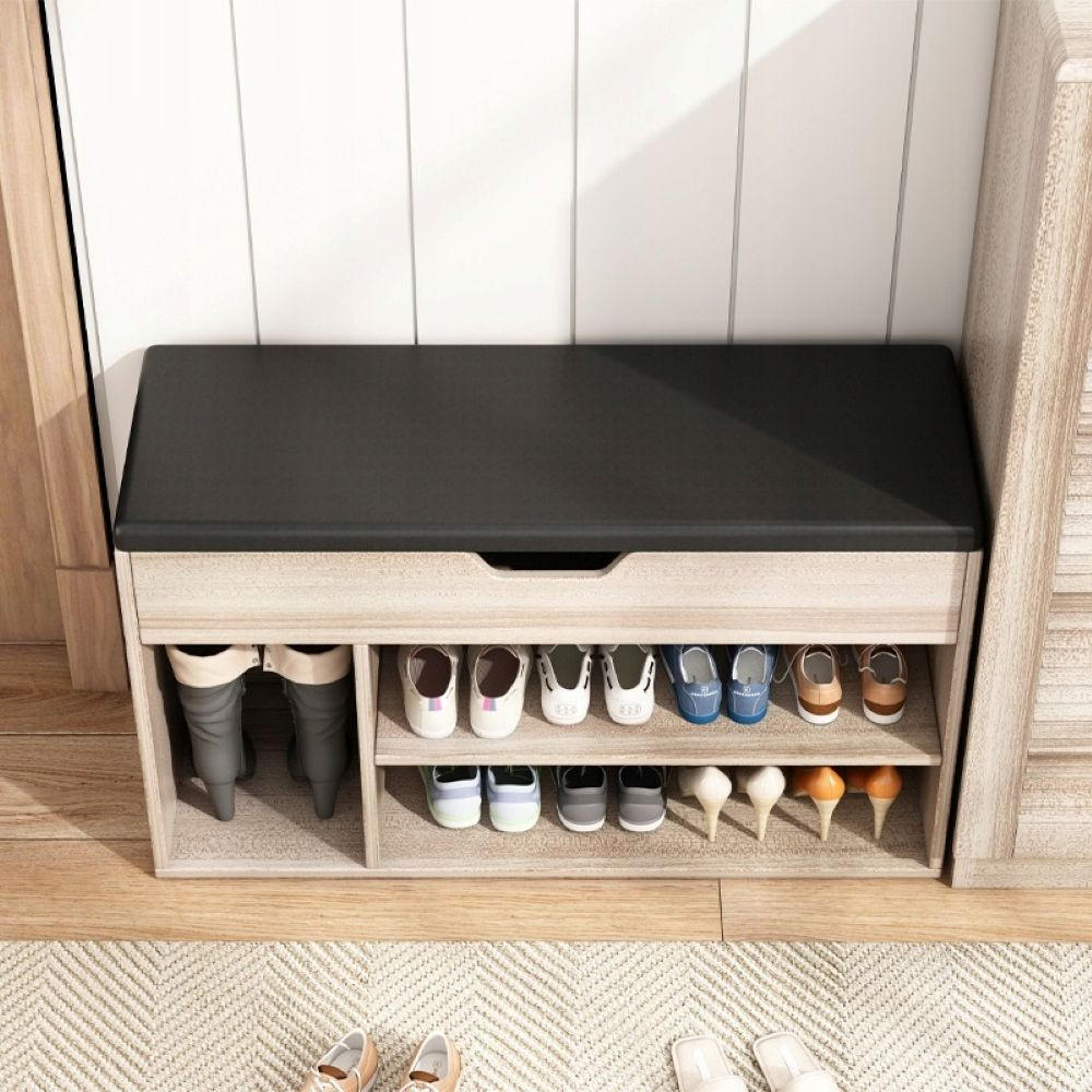 SCHUHSCHRANK, braun 80/30/44 cm - Hellbraun, Holzwerkstoff (80/44/30cm)
