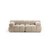 SOFA modular Bellis aus Boucle leichtes beige 2 Sitzplätze - Creme, Textil (94/70/188cm) - Micadoni