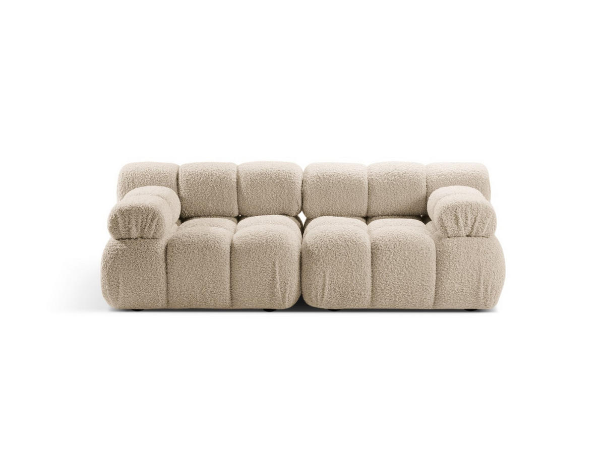SOFA modular Bellis aus Boucle leichtes beige 2 Sitzplätze - Creme, Textil (94/70/188cm) - Micadoni