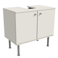 WASCHBECKENUNTERSCHRANK Meersand 60/55/35 cm - Beige, Holzwerkstoff (60/55/35cm) - Bilderwelten