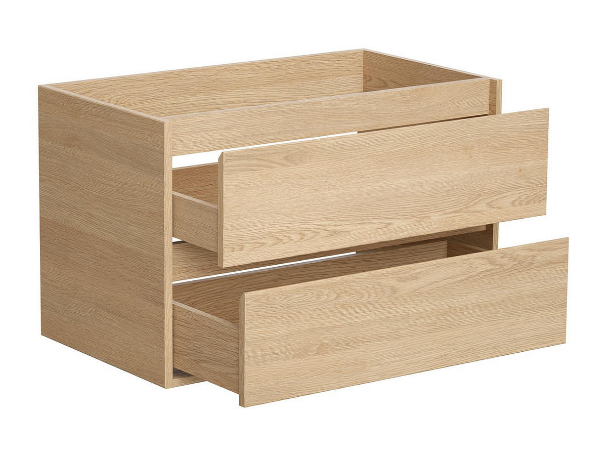 WASCHBECKENUNTERSCHRANK - 80 cm x 45 cm - holz - naturfarben hell Milipam - Naturfarben, Holz (80/50/45cm) - Vente-Unique