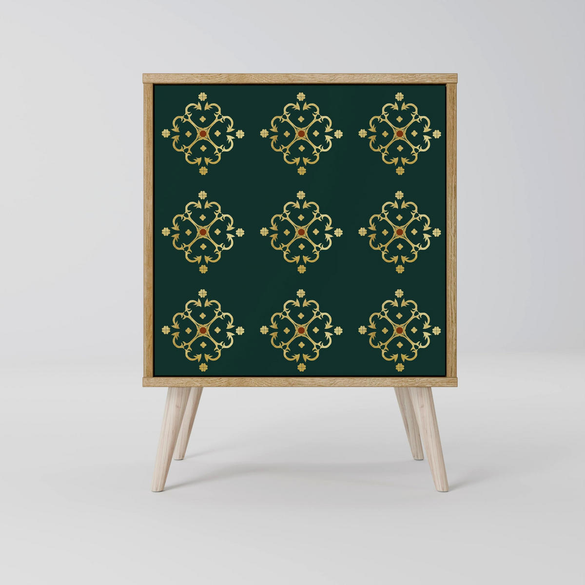 SIDEBOARD ROYAL MEDALLION, Grau, 57,5x42x57,5 cm, Ohne Füße - Multicolor/Grau, Holzwerkstoff (57.5/57.5/42cm) - SpaceRebels