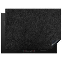 HERDABDECKPLATTE Granit - Schwarz - Granitstruktur - Dunkel Induktionsmatte 71x52 cm - Schwarz, Kunststoff (71/52/0.2cm) - MuchoWow