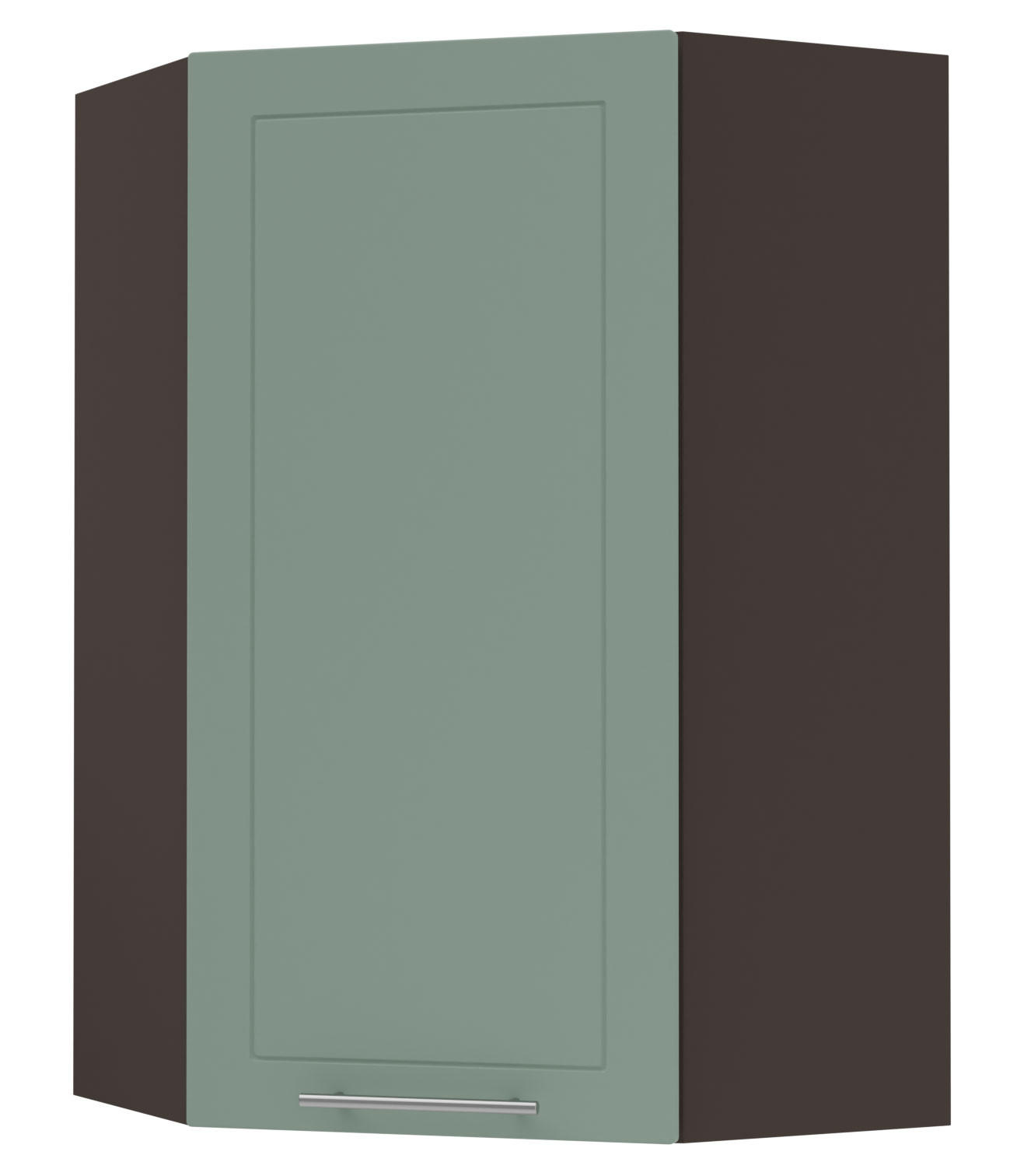 KÜCHENHÄNGESCHRANK Kvantum W4/10/60 Mint Matt / Lava Matt 60 / 60 / 96cm - Dunkelgrau/Mintgrün, Holz/Holzwerkstoff (60/96/60cm) - Feldmann-Wohnen