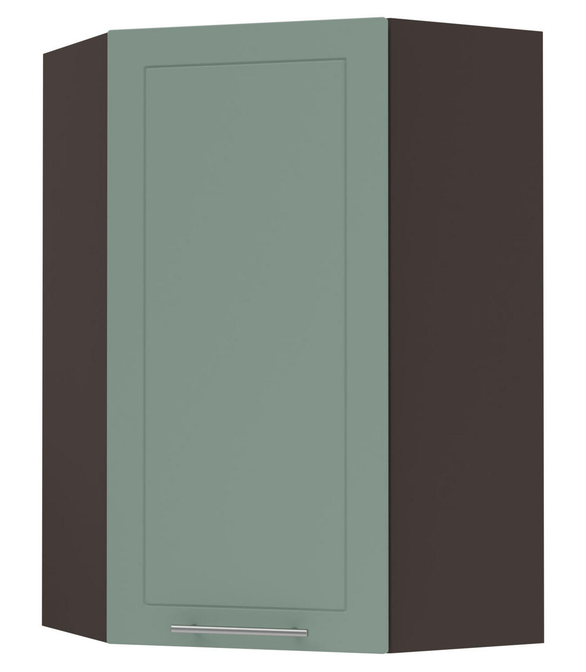 KÜCHENHÄNGESCHRANK Kvantum W4/10/60 Mint Matt / Lava Matt 60 / 60 / 96cm - Dunkelgrau/Mintgrün, Holz/Holzwerkstoff (60/96/60cm) - Feldmann-Wohnen