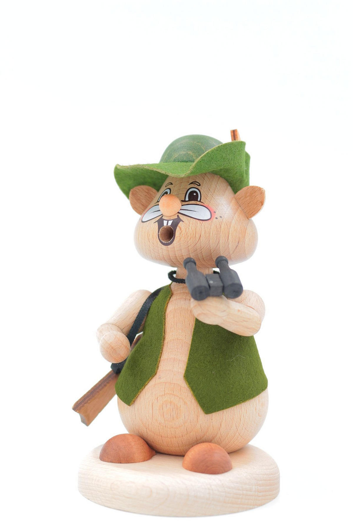RAUCHFIGUR Hamster Jäger 13 cm - Multicolor, Holz (8/13/0.1cm)