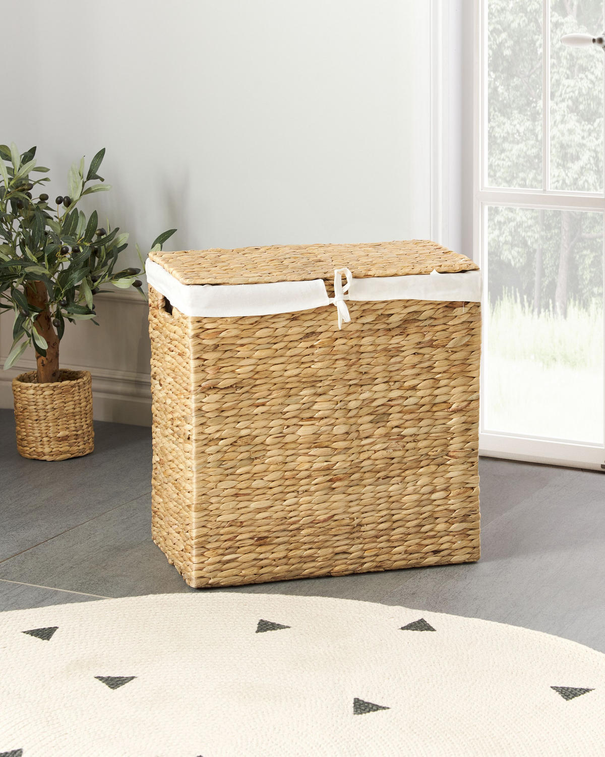 KORB Natürlich Langson - Beige/Naturfarben, Naturmaterialen (30/50/50cm) - Beliani