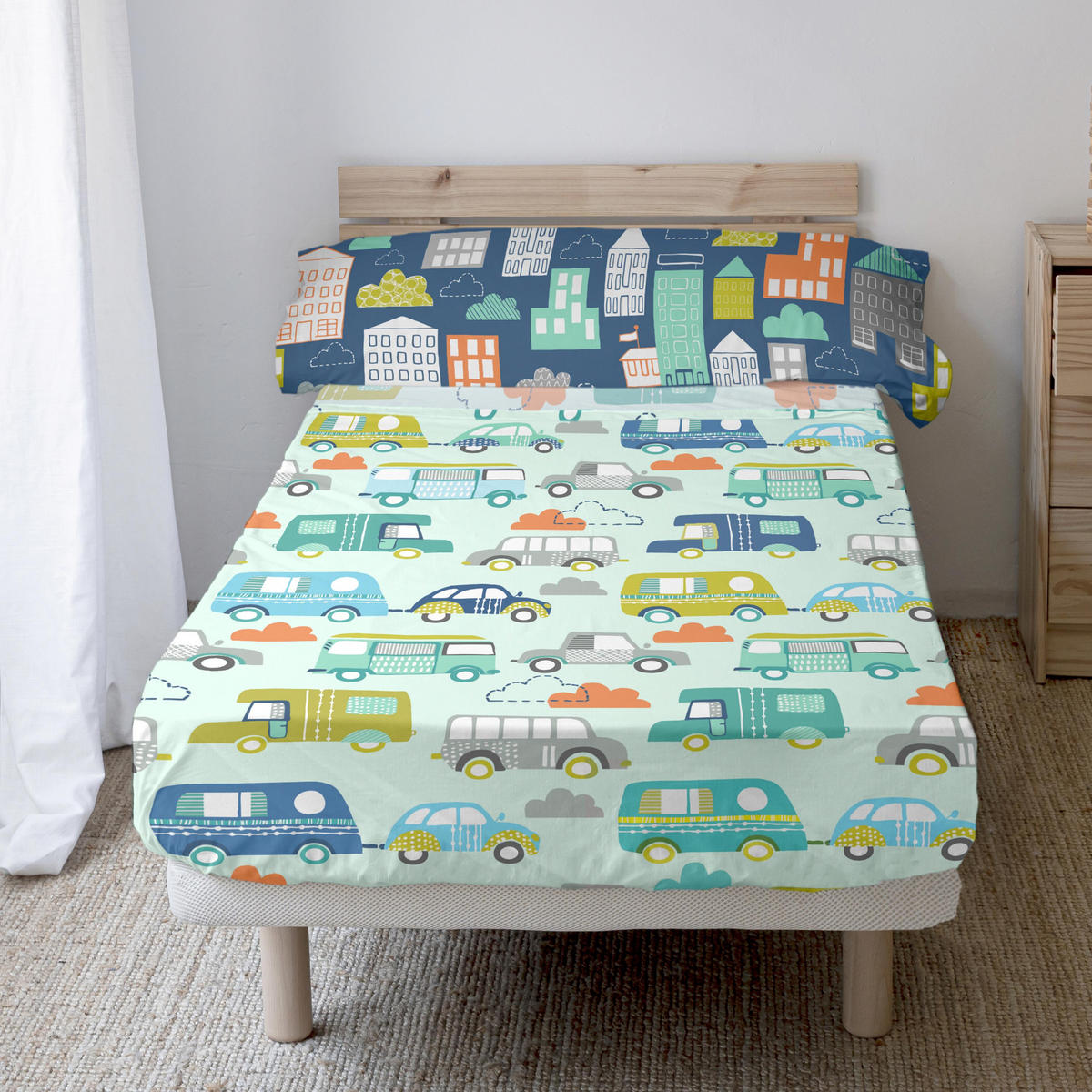 BETTWÄSCHE 2er-Set teiliges holidays 180x270 cm mehrfarbig - Multicolor, Textil (180/270cm) - Happy Friday