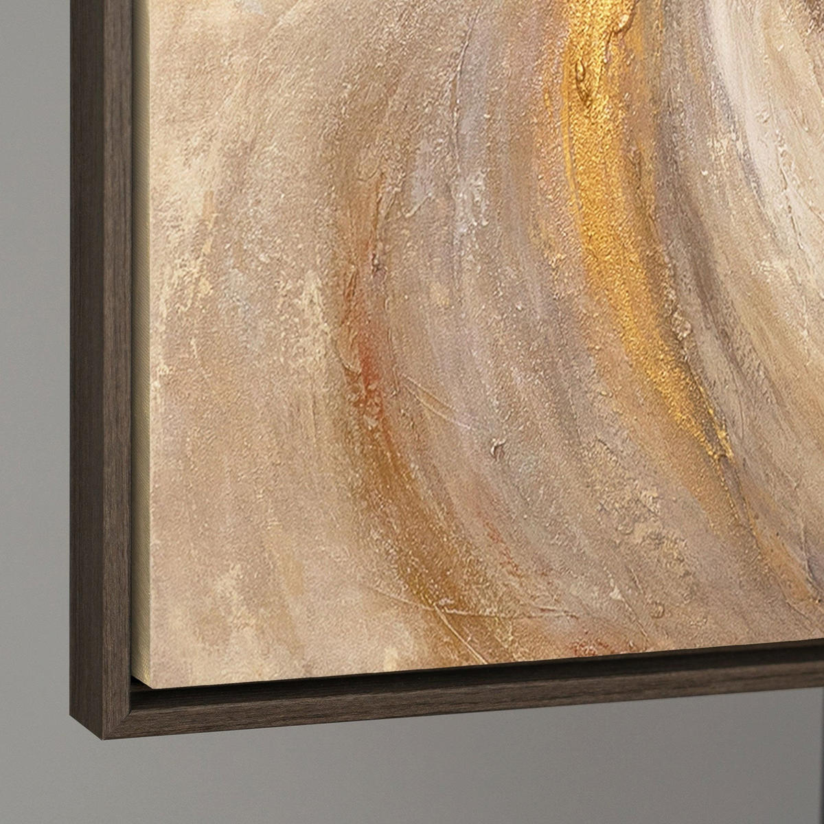 GEMÄLDE Energie des Stroms Schattenfugenrahmen Grau 140x100 cm - Grau, Holz (140/100cm) - YS-art gallery