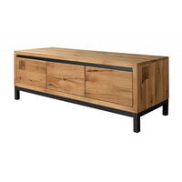 TV-BOARD Wildeiche 153x55x54 natur geölt VILLANDERS #150 - Naturfarben, Holz (153/54/55cm) - Massivmoebel24