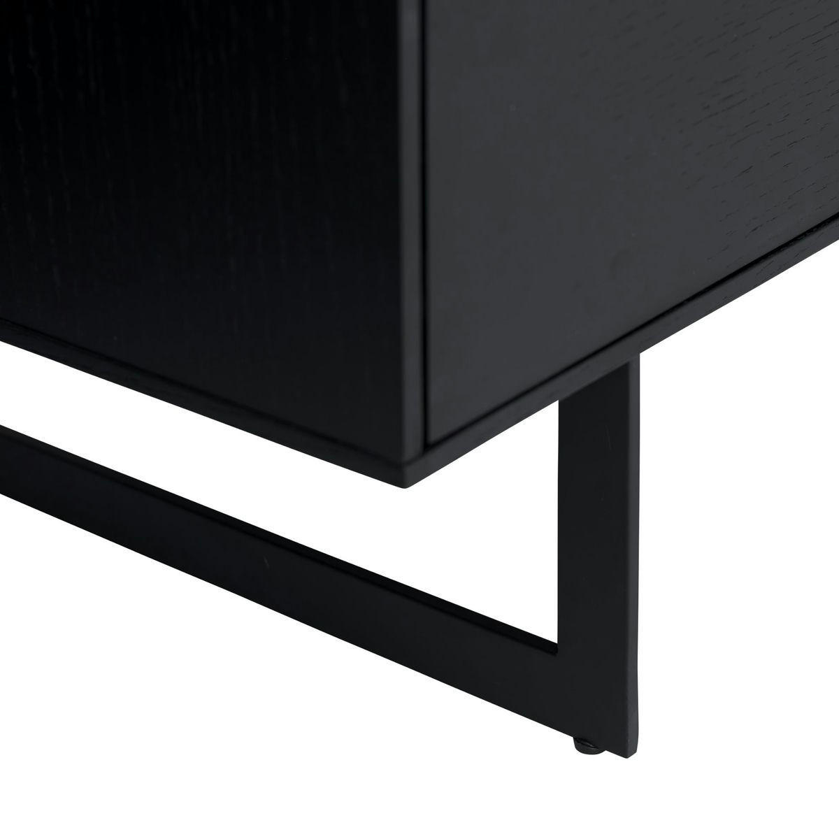 VITRINE Schwarz - Schwarz, Holz/Metall (110/190/45cm) - Furnhouse