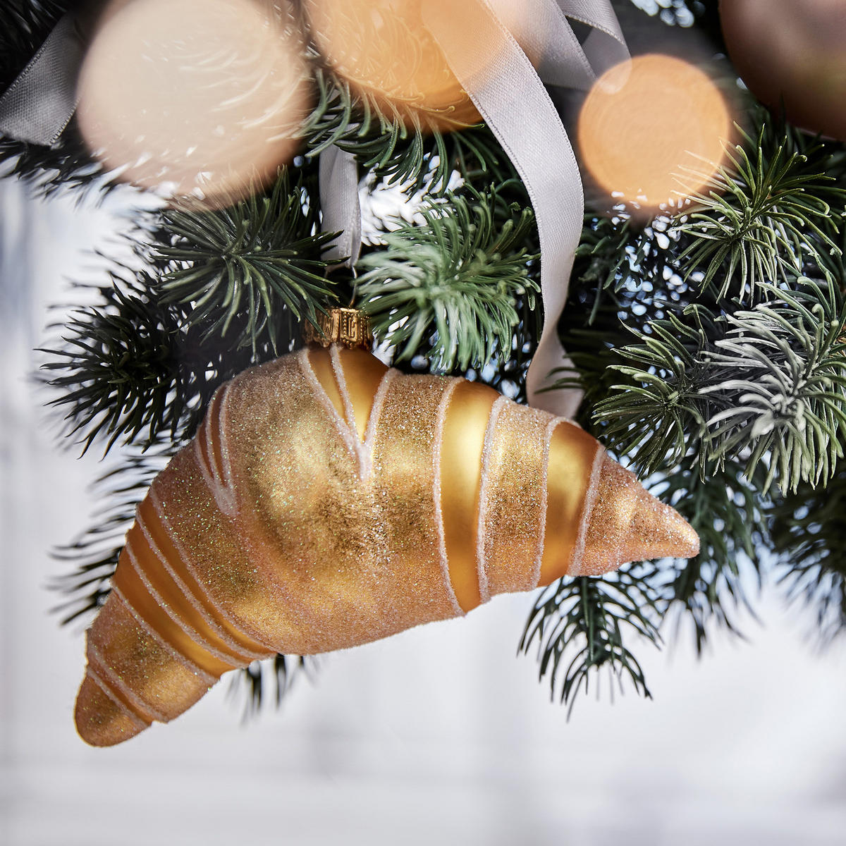 BAUMANHÄNGER Hang On Croissant - Gelb, Glas (6/6/12cm) - Butlers