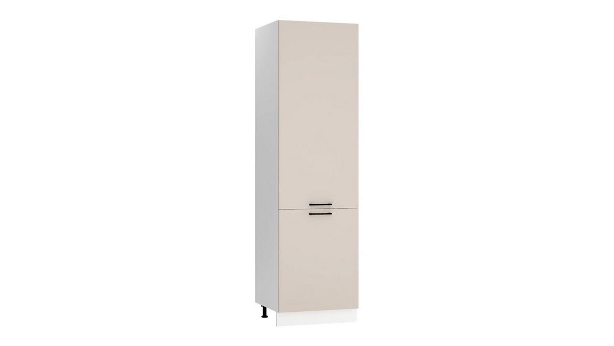 KÜHLUMBAUSCHRANK D60LO/2133 P/L – Morvex – Elegantes Design – Weiß / Matt - Weiß, Holzwerkstoff/Metall (60/213.3/56cm) - ROYAL24_MARKT