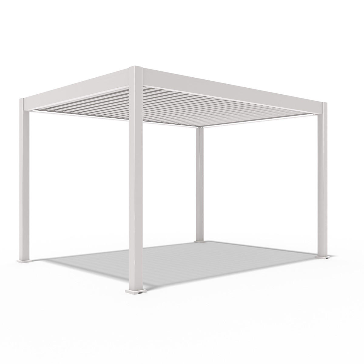 PERGOLA elektrisch Deluxe Sand Aluminium 3 x 4 M Inkl. LED - Beige, Metall (300/255/400cm) - WEIDE