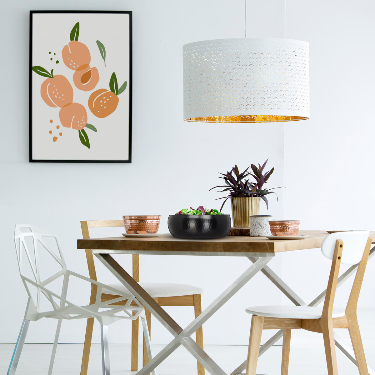 SERVIERSCHÜSSEL - Multicolor, Metall (13/13/5cm) - Relaxdays