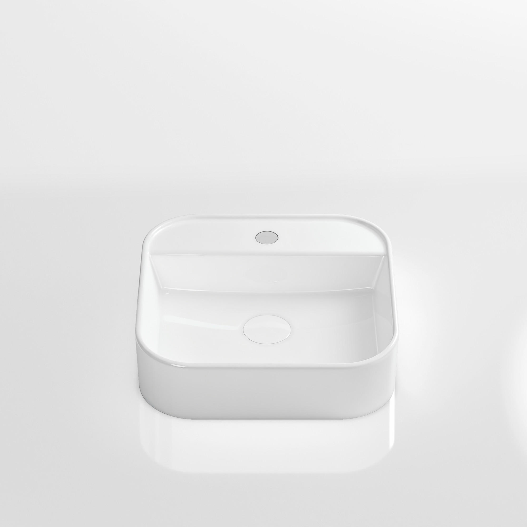 WASCHBECKEN Keramik Weiß Ø40 / 11 cm - Weiß Hochglanz, Keramik (40/11/40cm) - EMKE