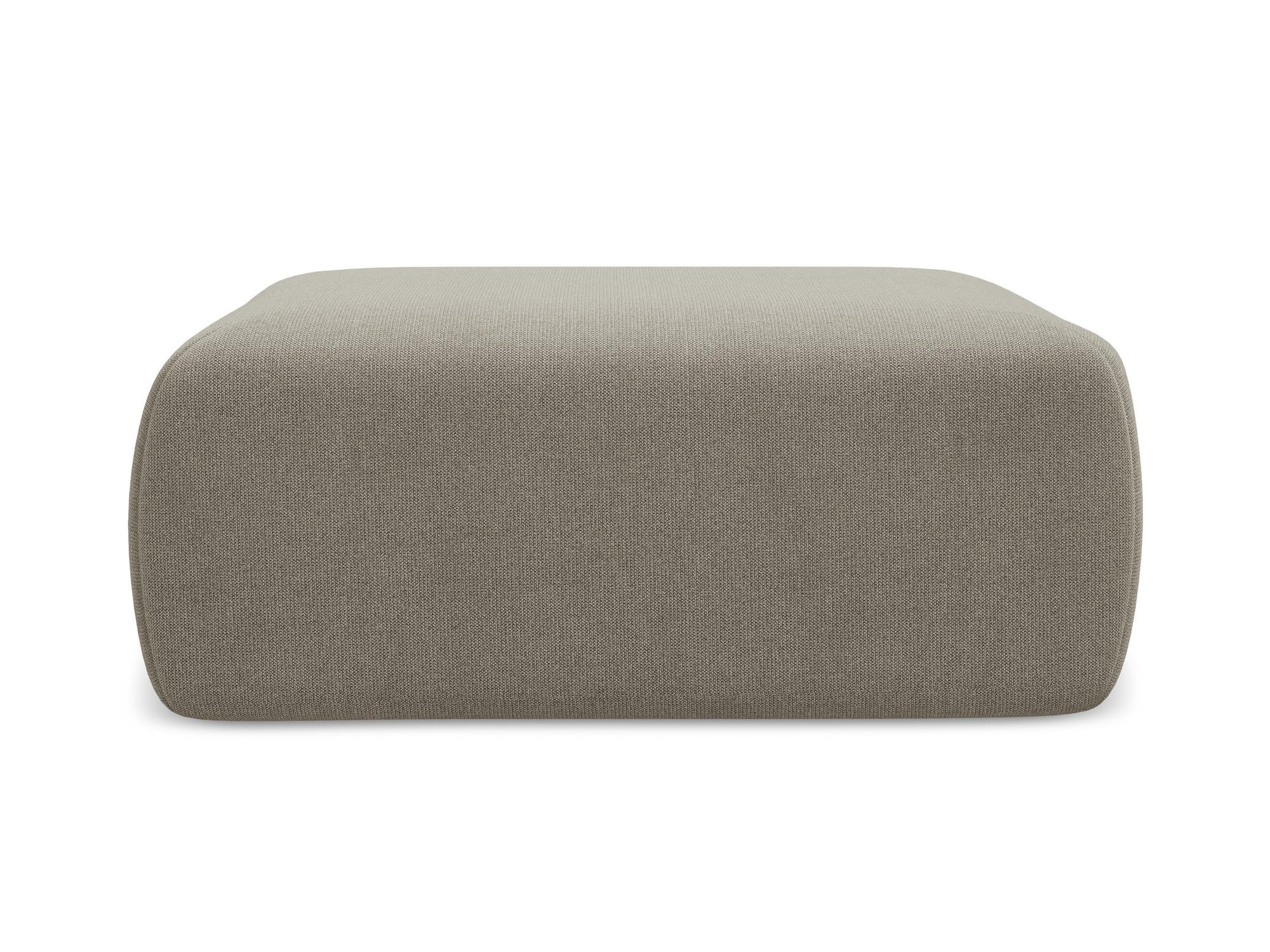 POUF Strukturstoff Stoff Beige - Beige/Schwarz, Kunststoff/Textil (102/40/62cm) - Makamii