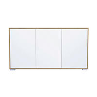 SIDEBOARD Elena, Kommode mit Push-to-Open, Made in Germany, Moderner Schrank, Eiche Evoke/Weiß matt (152,5 x 83 x 37 cm) - Weiß, Holzwerkstoff (152.5/83/37cm) - InnoFurn