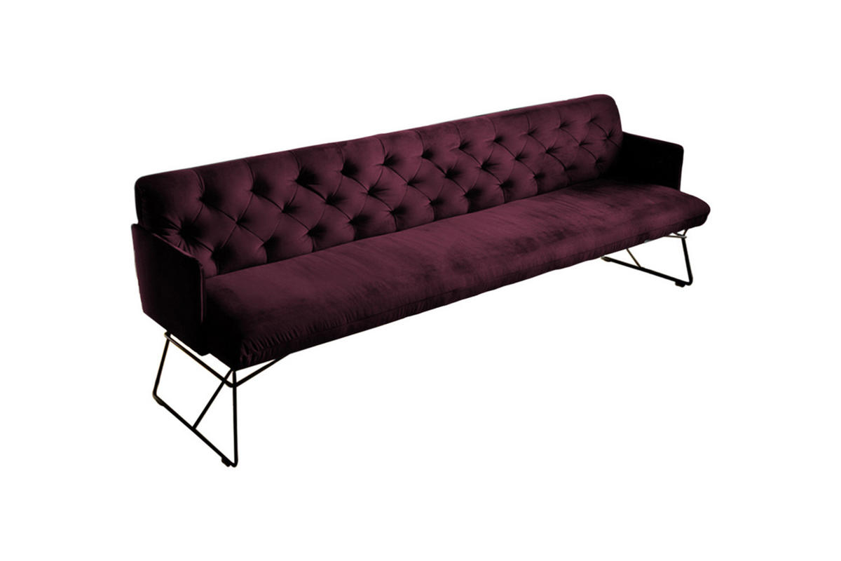 ESSZIMMERBANK CHARME Violett Velvet - Violett, Textil (246/85/68cm) - KAWOLA