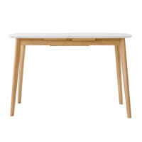 ESSTISCH Thana Natur - Weiß 75 x 120 - Braun, Holzwerkstoff (120/75/75cm) - Kenay Home
