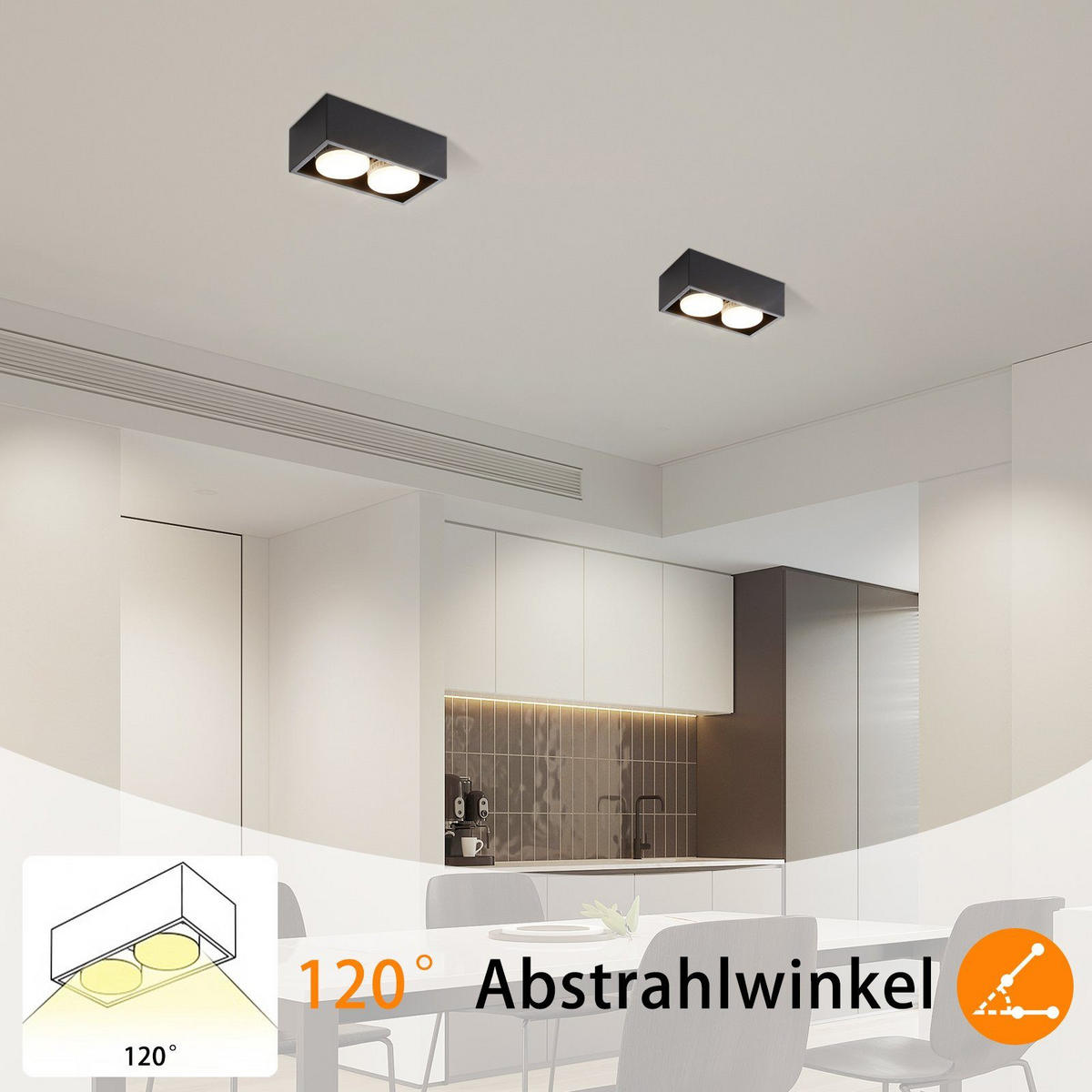 DECKENSTRAHLER Luffy 20/10/8cm - Schwarz, Metall (20/10/8cm) - ZMH