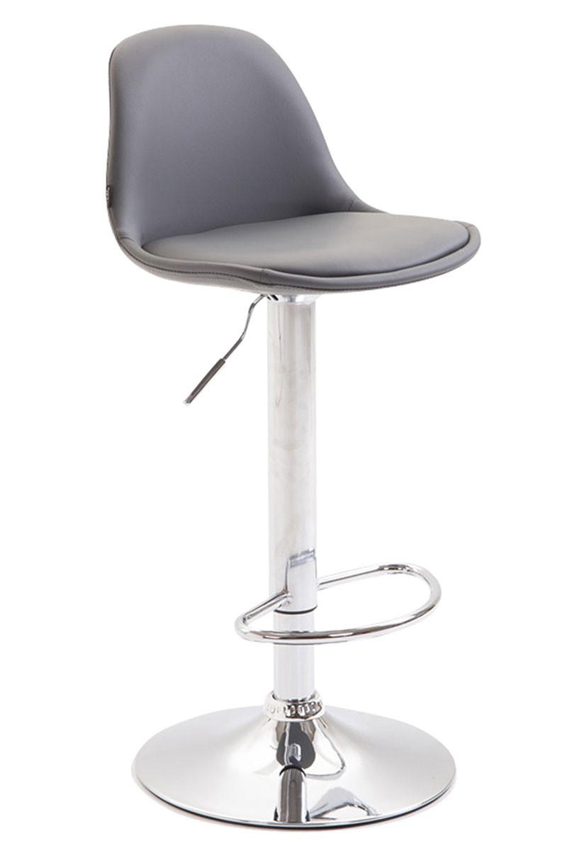 BARHOCKER Kiel Kunstleder 82-104x39x43 cm grau - Grau, Leder (39/82/43cm) - furnicato