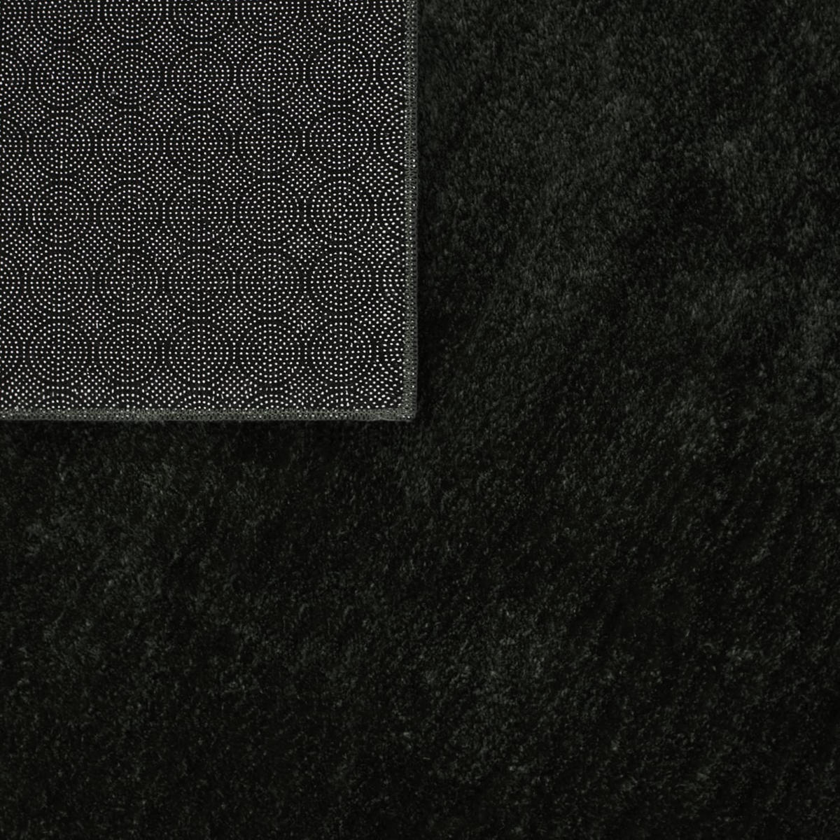FLACHWEBETEPPICH Schwarz Ø 80 cm - Schwarz, Kunststoff (80/80cm) - TT Home