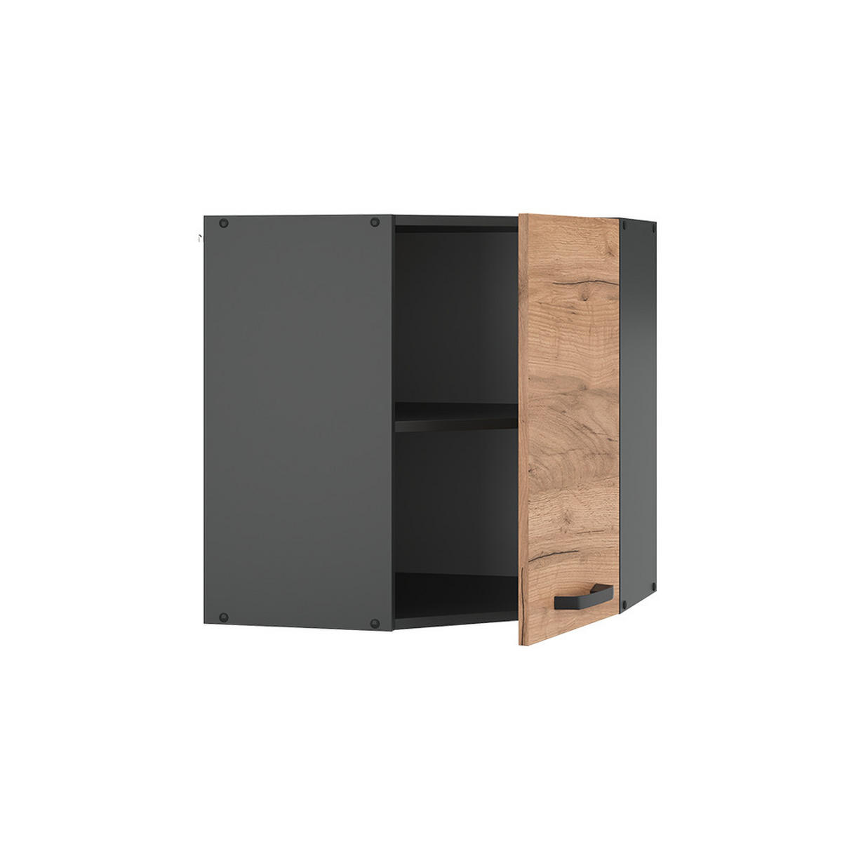 ECKHÄNGESCHRANK R-Line Goldkraft Eiche 57 cm - Honigeiche/Anthrazit, Holzwerkstoff (57/60/34.1cm) - Vicco