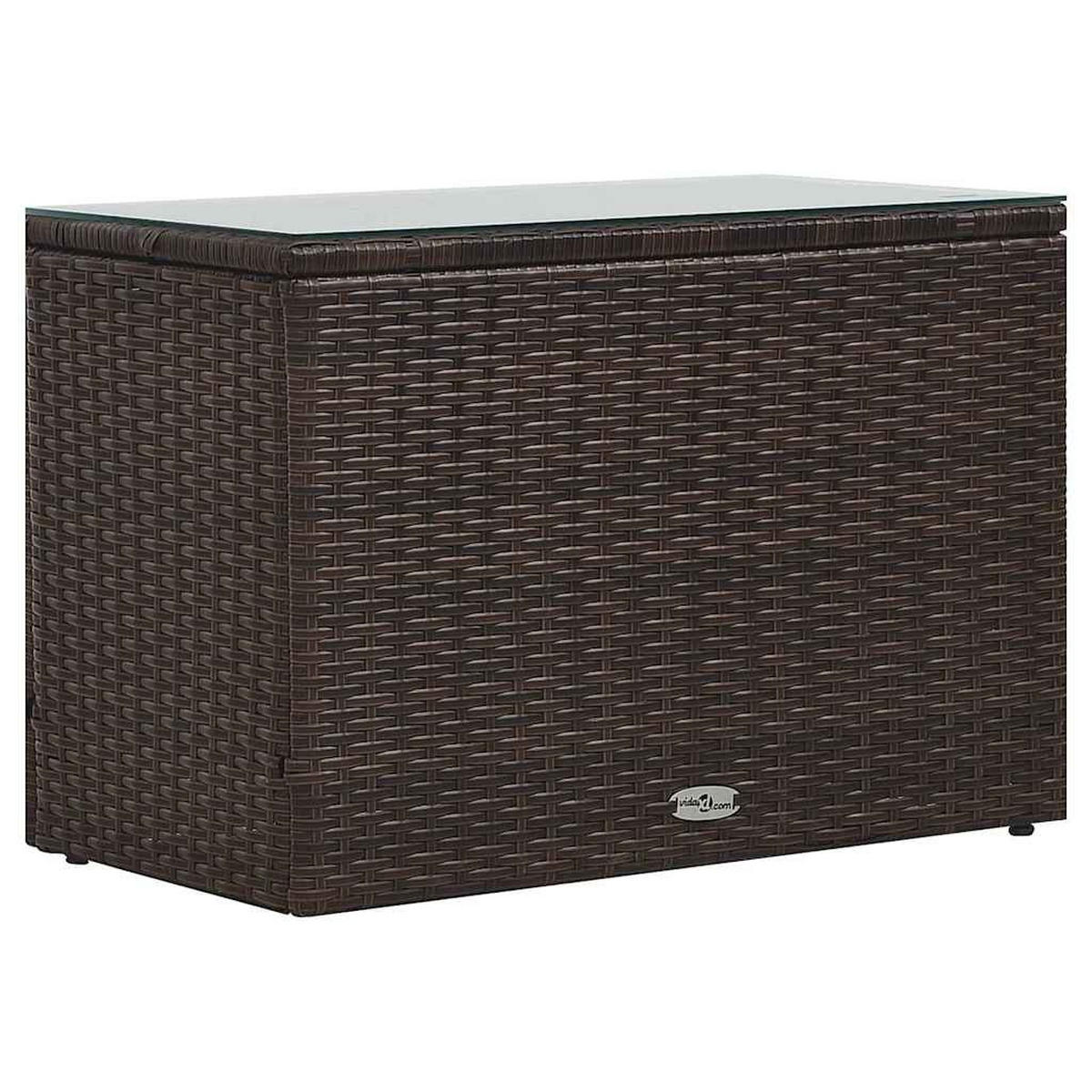 LOUNGEGARNITUR mit Kissen, aus Poly Rattan, in Braun, 5-teiliges Set - Braun, Kunststoff - vidaXL