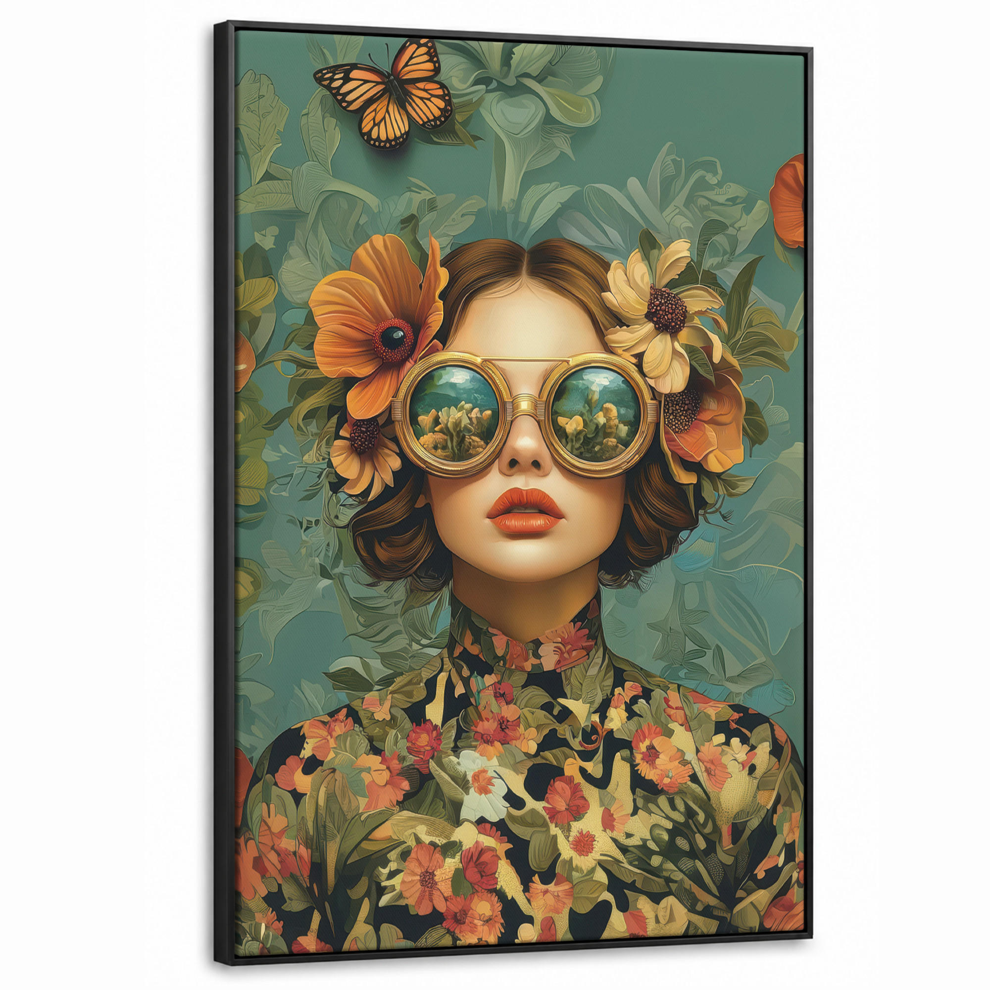 MuchoWow Leinwand Salbeigrün 90x140 cm