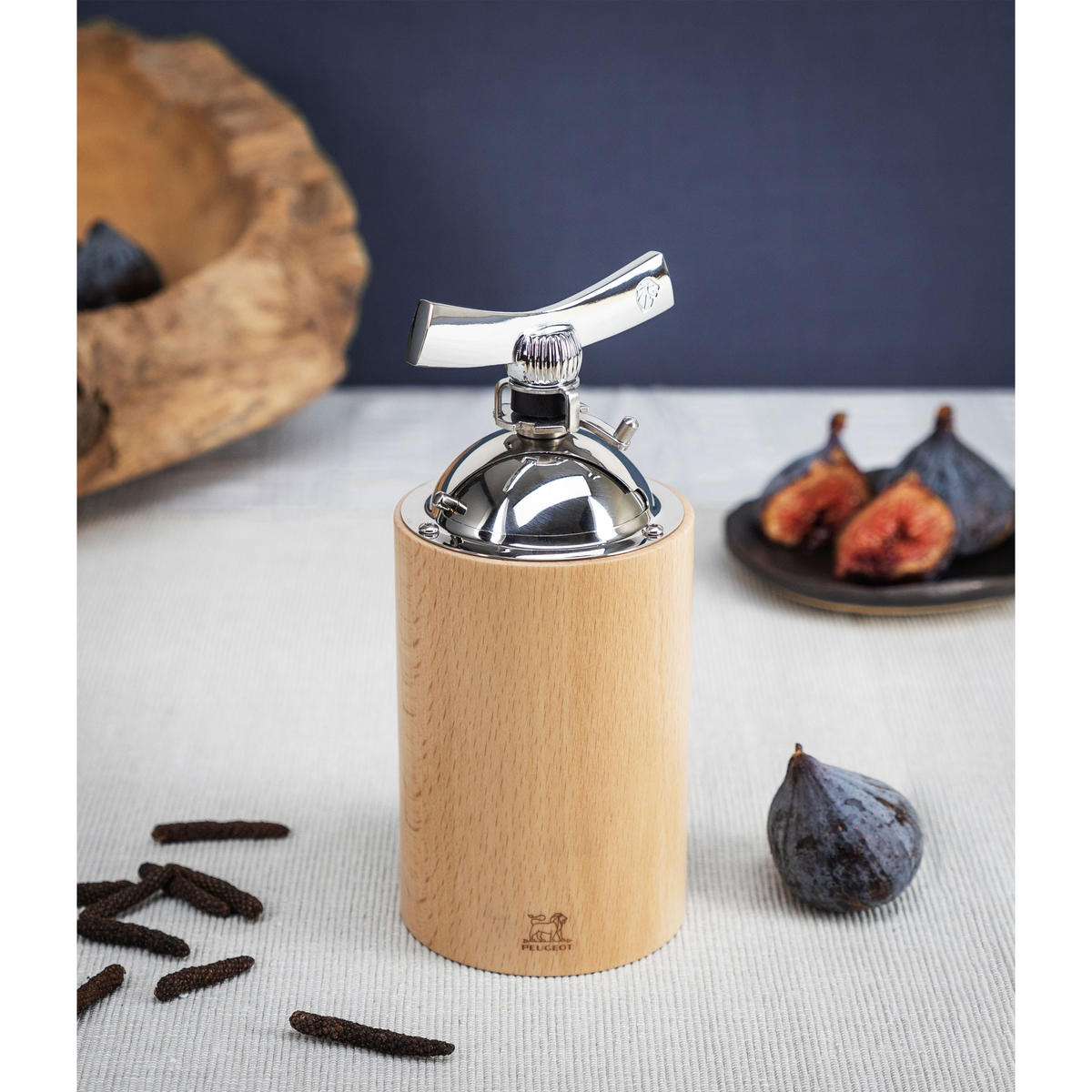 PFEFFERMÜHLE Isen 16cm für Langpfeffer Buchenholz Natur Stahlmahlwerk - Braun, Holz (7.7/16/7.7cm) - PEUGEOT