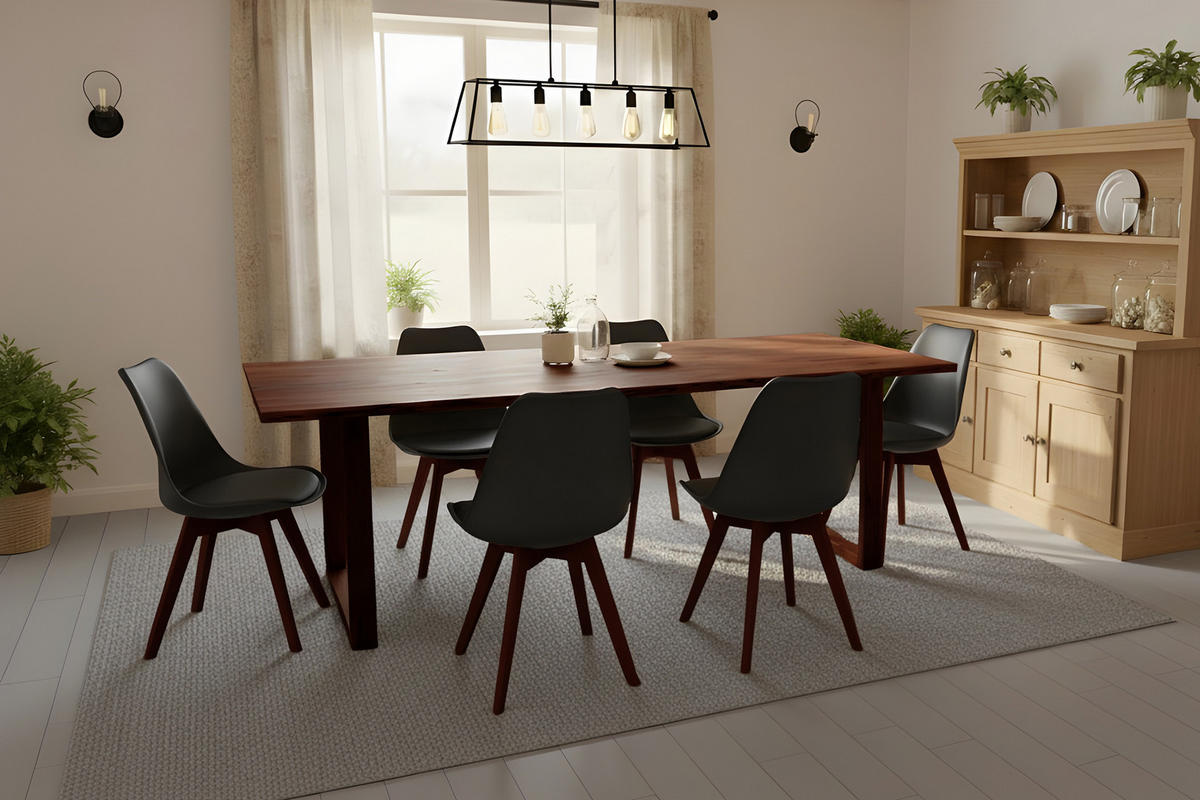 ESSTISCH GRAZ - Braun, Holz (100/200/77cm) - SAM