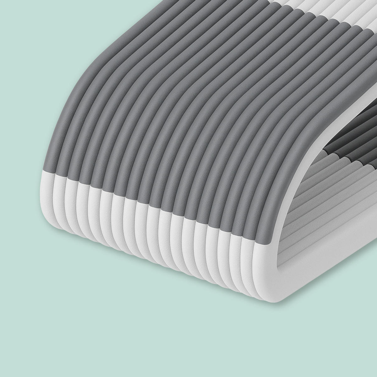 VEŠIAK na šaty - biela, kov/plast (0.5cm) - Relaxdays