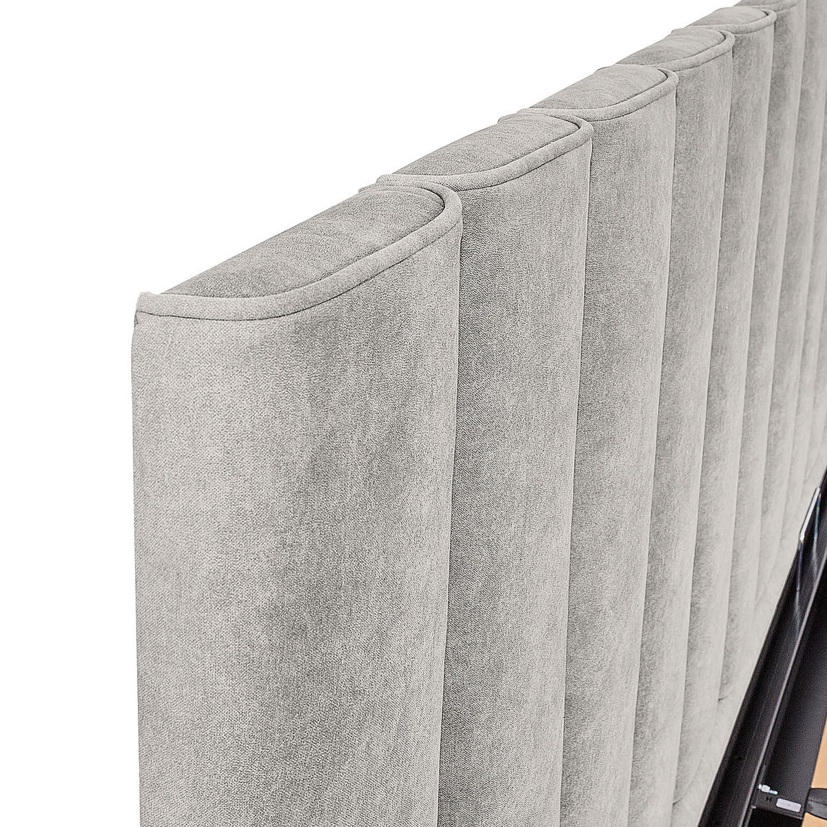 POLSTERBETT - Hellgrau, Textil (200/200cm) - home24