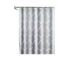 DUSCHVORHANG – Breite 180 x Höhe 180 cm – Inklusive Haken - Grau, Textil (180/180cm)
